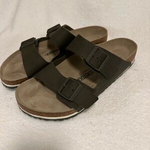 Birkenstock Arizona Green Adjustable Double Strap Slip-On Slide Sandals Size 11